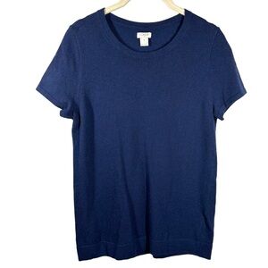 J. Crew Navy Blue Crew Neck Sweater